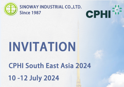 우리 Sinoway Industrial co.,ltd. 7월 10~12일 CPhI 동남아시아 2024에 참가합니다.